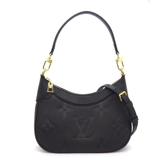 Louis Vuitton Shoulder Bag Bagatelle NM Black Monogram Empreinte Leather Gold