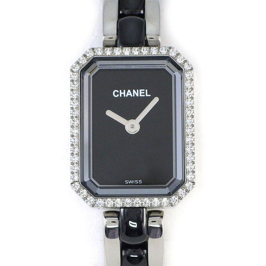 Chanel Watch Premiere 52 Points Diamond Bezel Total Octagonal Black Dial