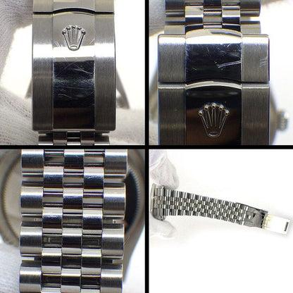 Rolex Watch Datejust Roulett Sunray Blue Dial Date Luminous Hands Index SS — view 9