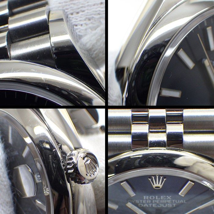 Rolex Watch Datejust Roulett Sunray Blue Dial Date Luminous Hands Index SS — view 8