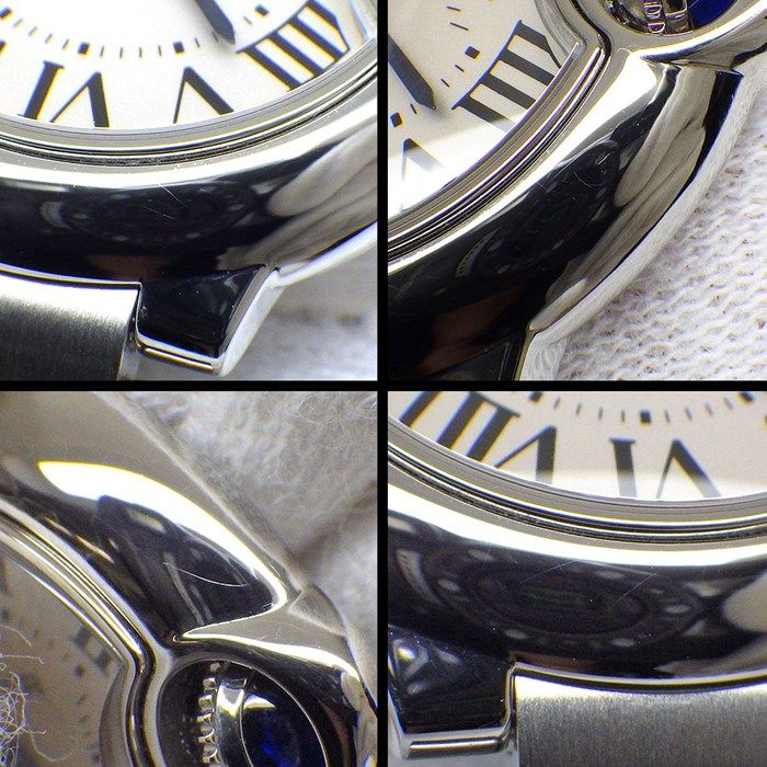 Cartier Watch Baron Blue SM Silver Dial Roman Index SS Quartz Analog — view 6