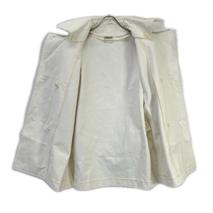 Hermes Martin Margiela Era White Cotton 100 Double Breasted Short Coat 36 — view 3