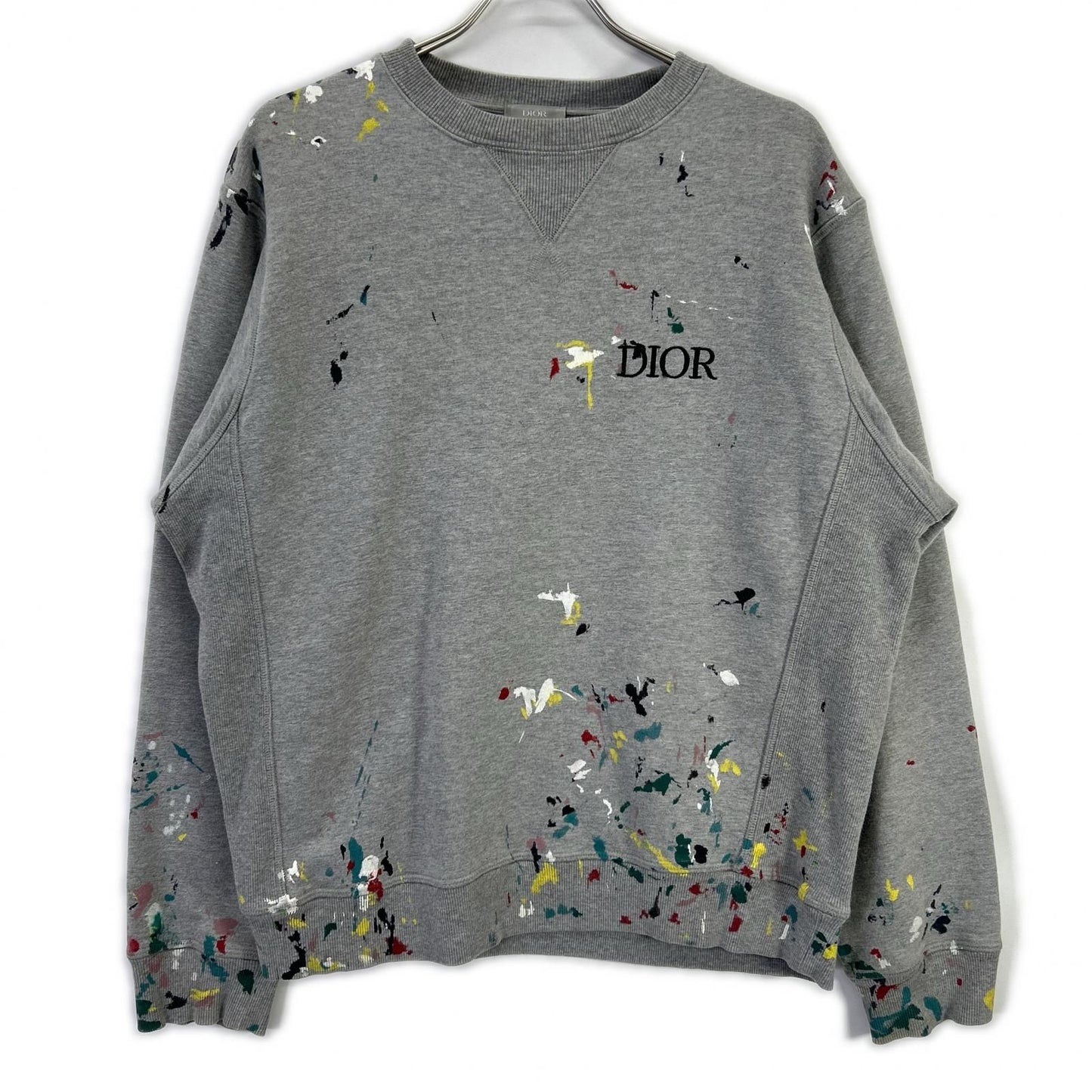 Dior Homme Gray Painting Print Oversized Sweatshirt
