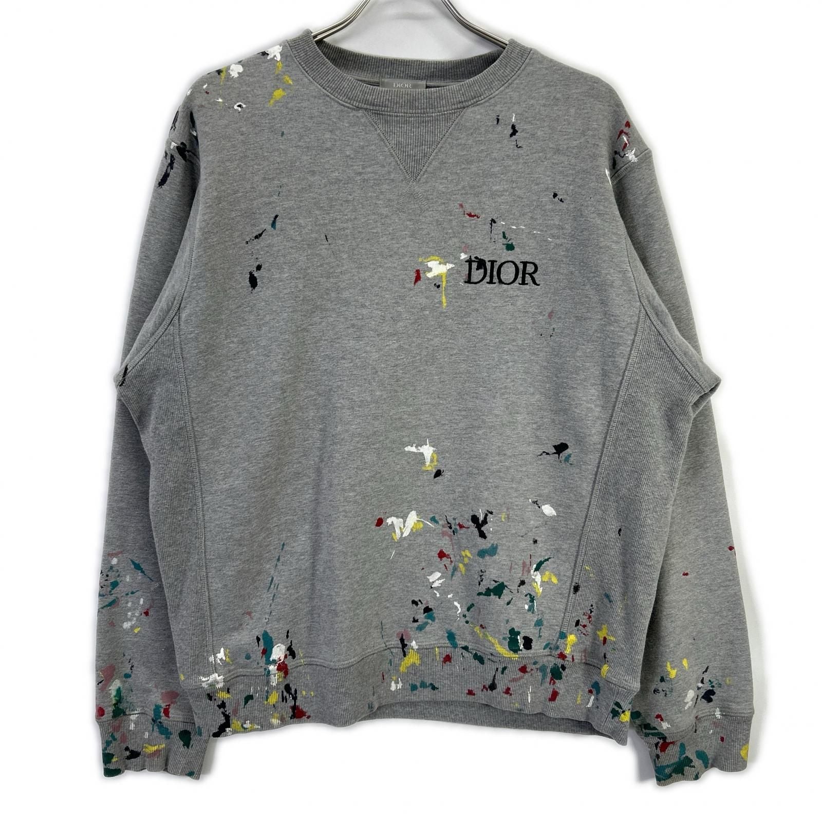 Dior Homme Gray Painting Print Oversized Sweatshirt