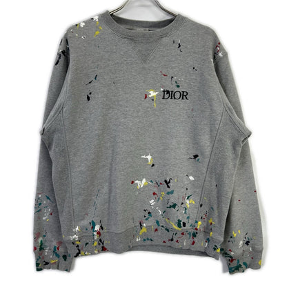 Dior Homme Gray Painting Print Oversized Sweatshirt