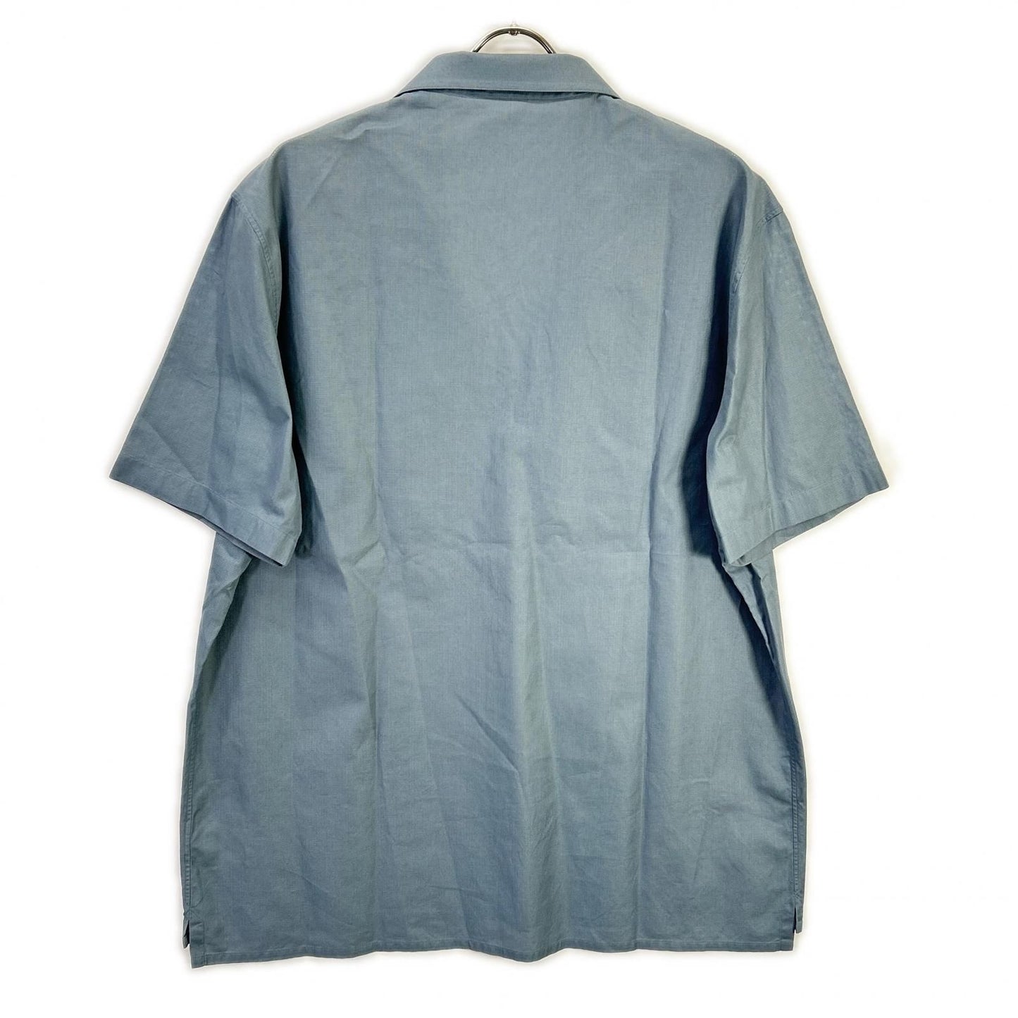Hermes Blue Cotton 100% BD Open Collar Shirt 43 — view 2