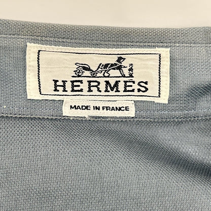 Hermes Blue Cotton 100% BD Open Collar Shirt 43 — view 3