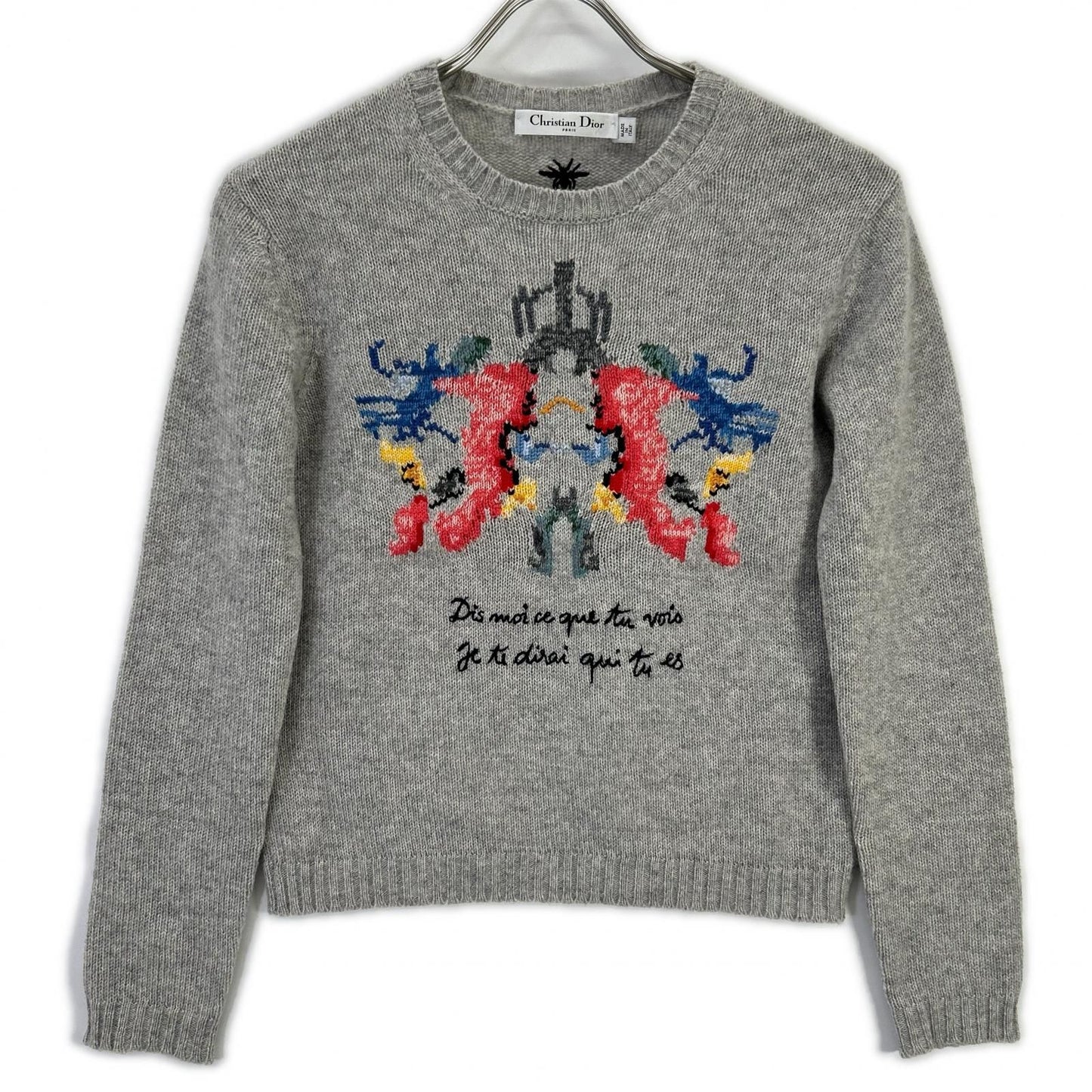 Dior Cashmere Embroidery Crew Neck Knit Sweater
