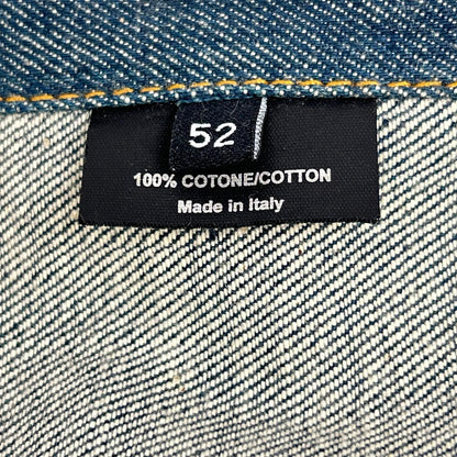 Gucci Blue Cotton Leather Patch Jacket 52 — view 5