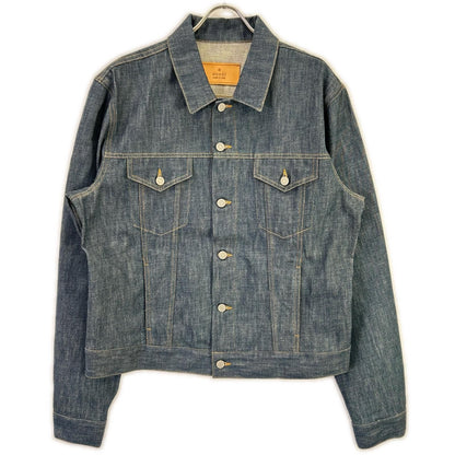 Gucci Blue Cotton Leather Patch Jacket 52