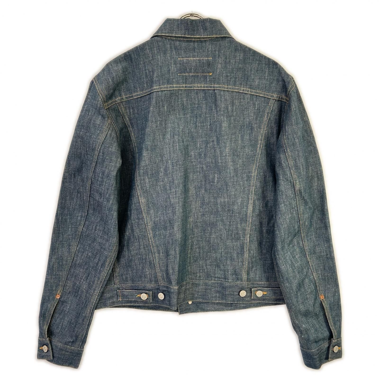 Gucci Blue Cotton Leather Patch Jacket 52 — view 2