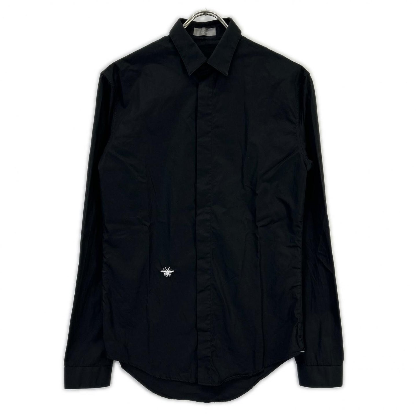 Dior Homme Era Black Bee Embroidery Style Dress Shirt 37