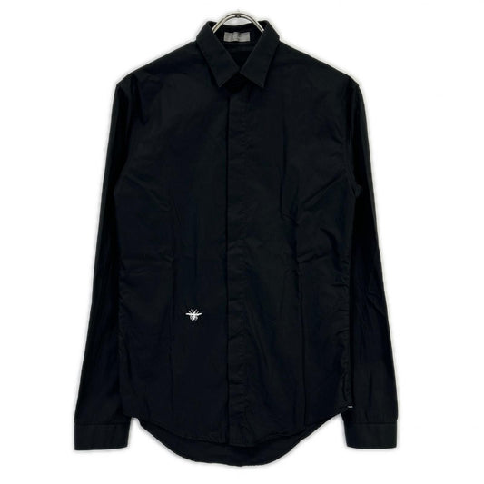 Dior Homme Era Black Bee Embroidery Style Dress Shirt 37