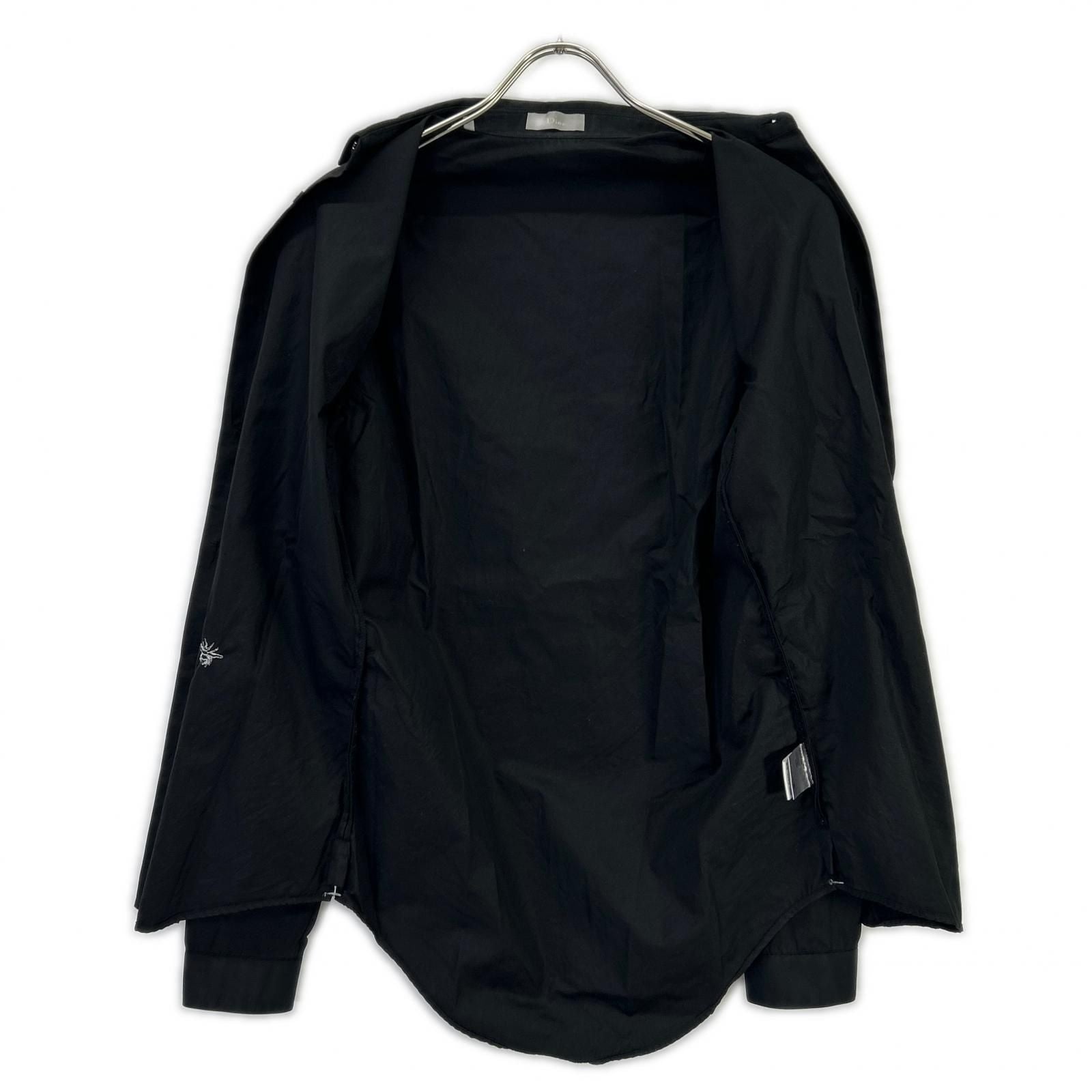 Dior Homme Era Black Bee Embroidery Style Dress Shirt 37 — view 3