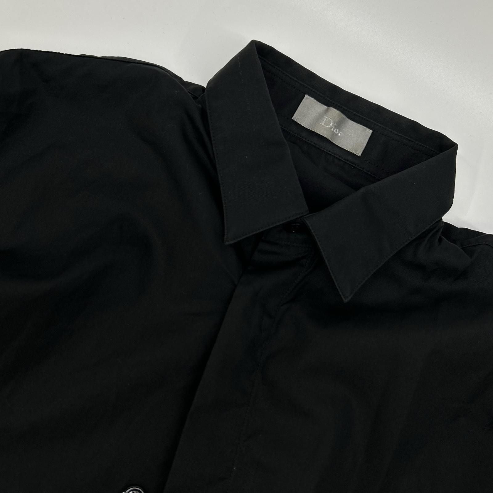 Dior Homme Era Black Bee Embroidery Style Dress Shirt 37 — view 7