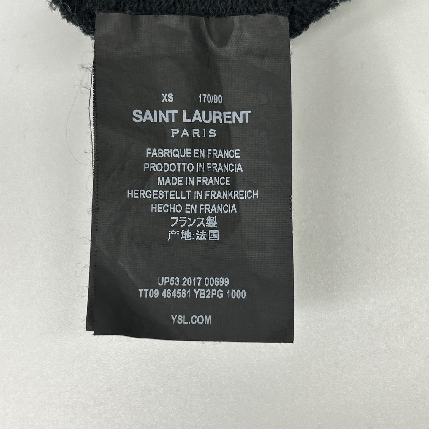 Saint Laurent Paris Black One Point Logo Hoodie XS — view 4