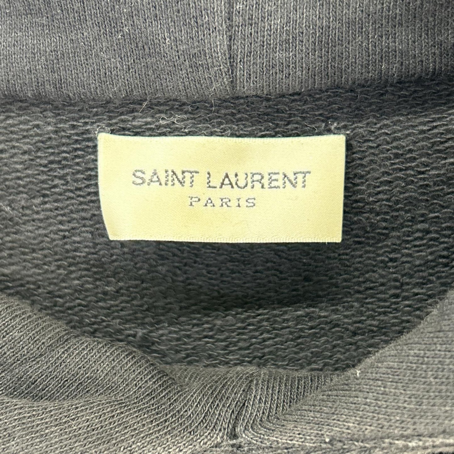 Saint Laurent Paris Black One Point Logo Hoodie XS — view 3