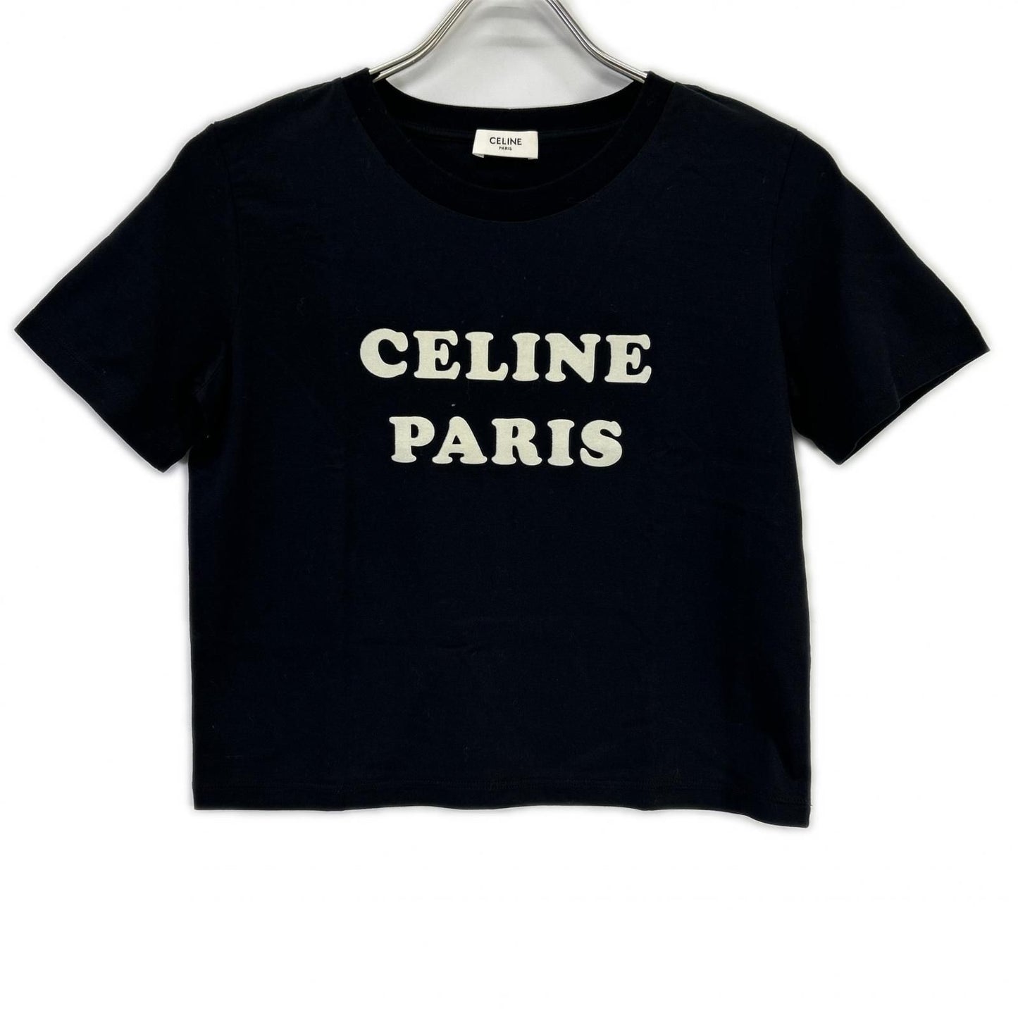 Celine Black Locky Print T-Shirt XS