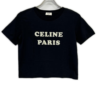 Celine Black Locky Print T-Shirt XS