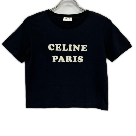 Celine Black Locky Print T-Shirt XS