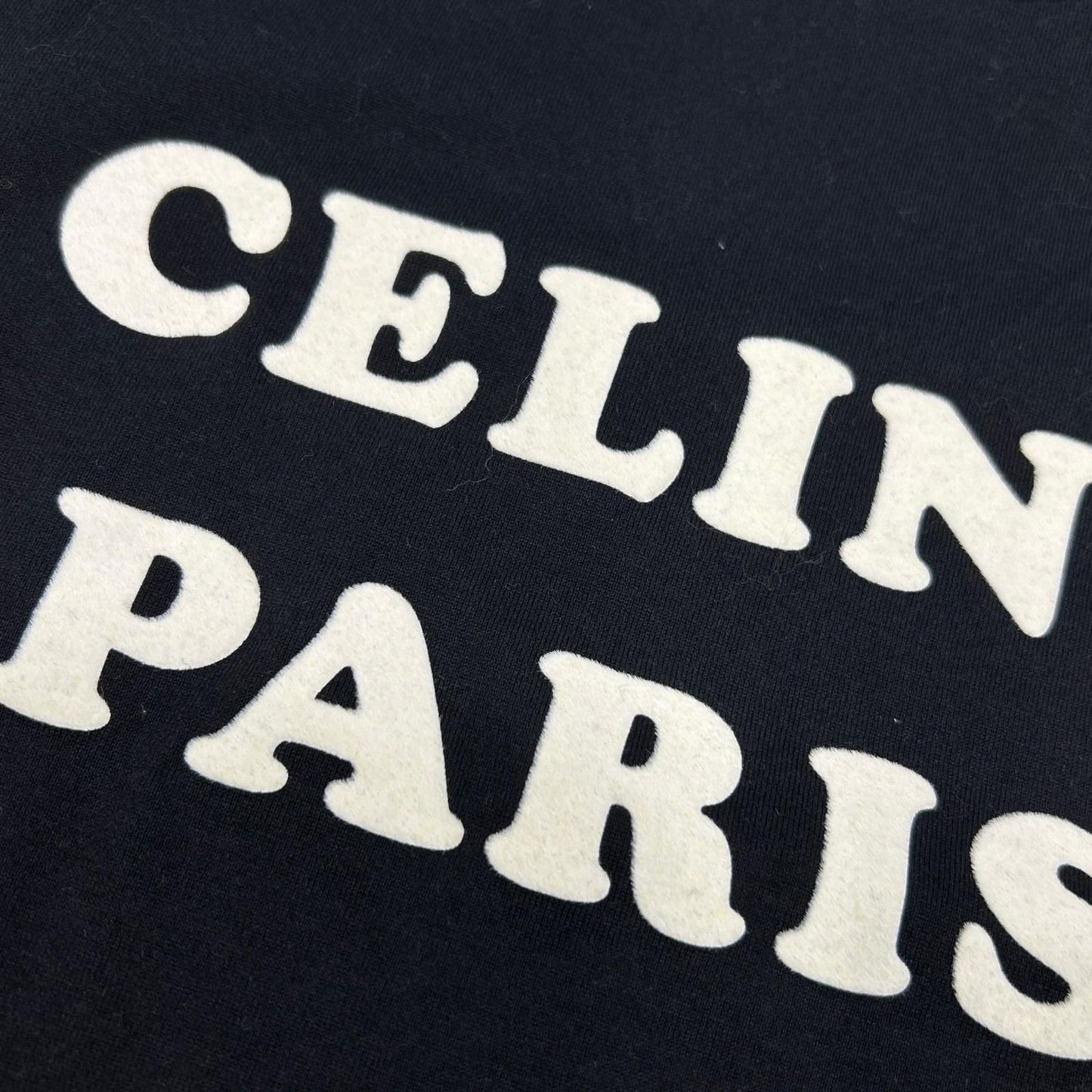 Celine Black Locky Print T-Shirt XS — view 5