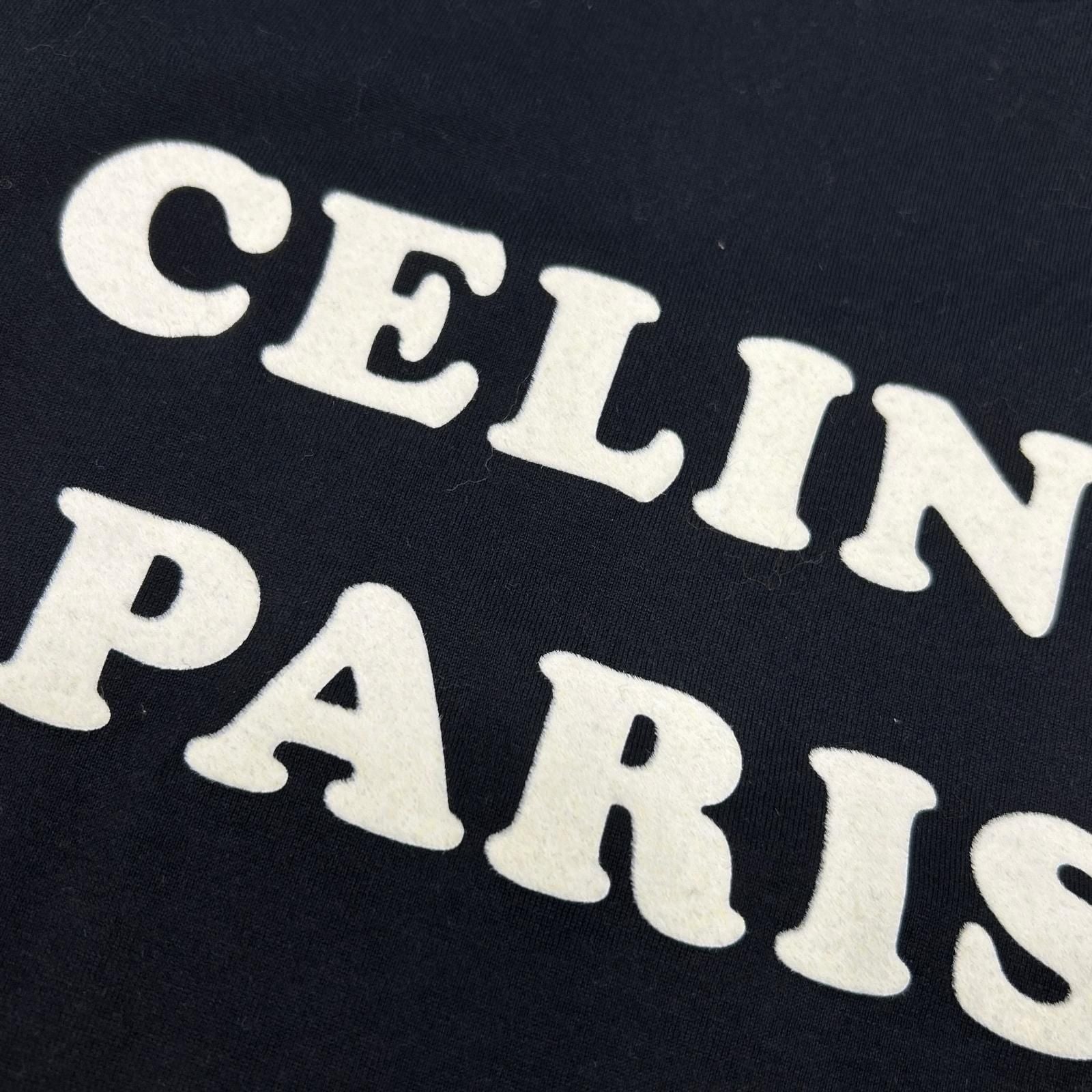 Celine Black Locky Print T-Shirt XS — view 5