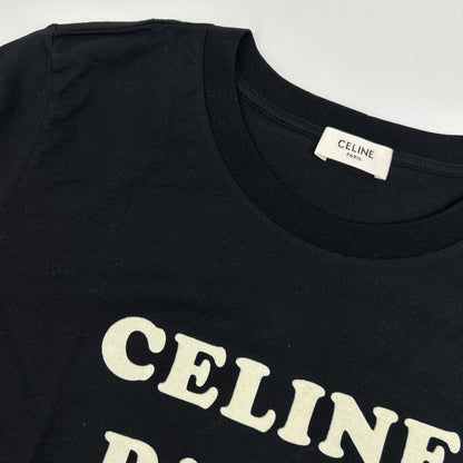 Celine Black Locky Print T-Shirt XS — view 6