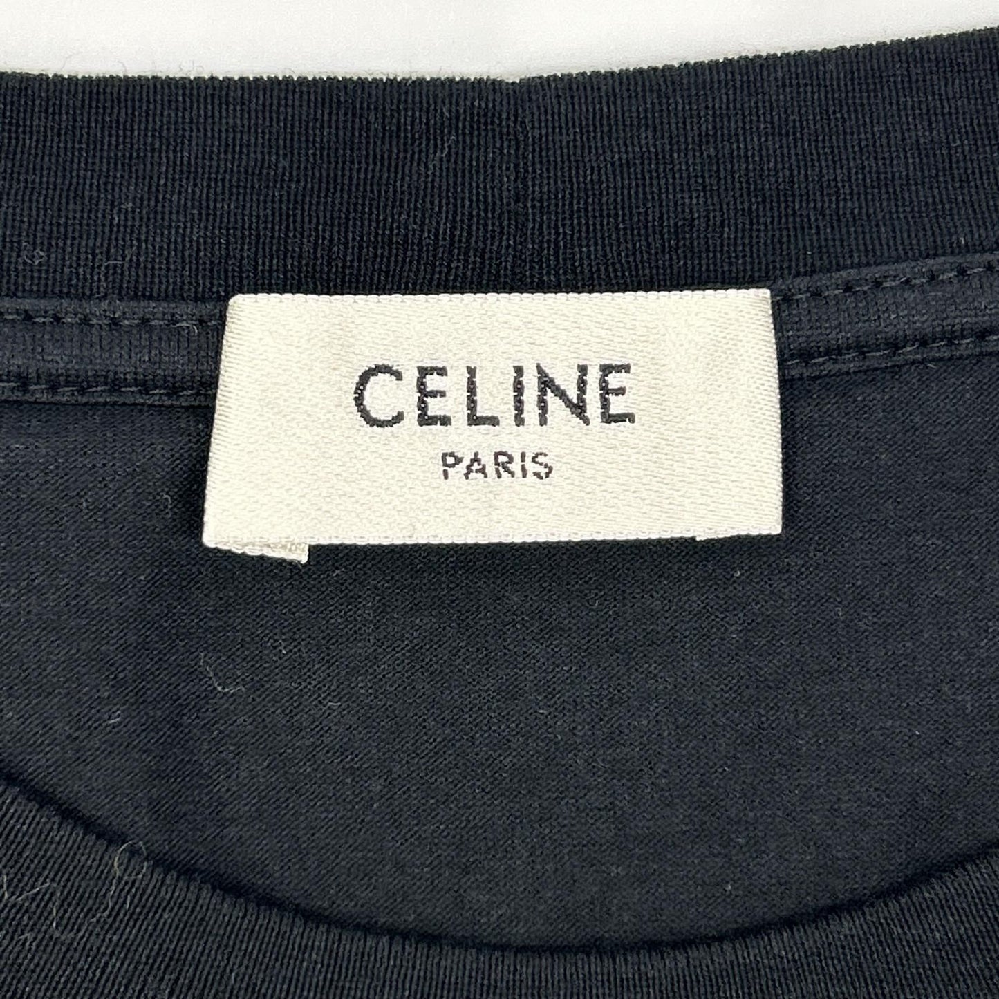 Celine Black Locky Print T-Shirt XS — view 3
