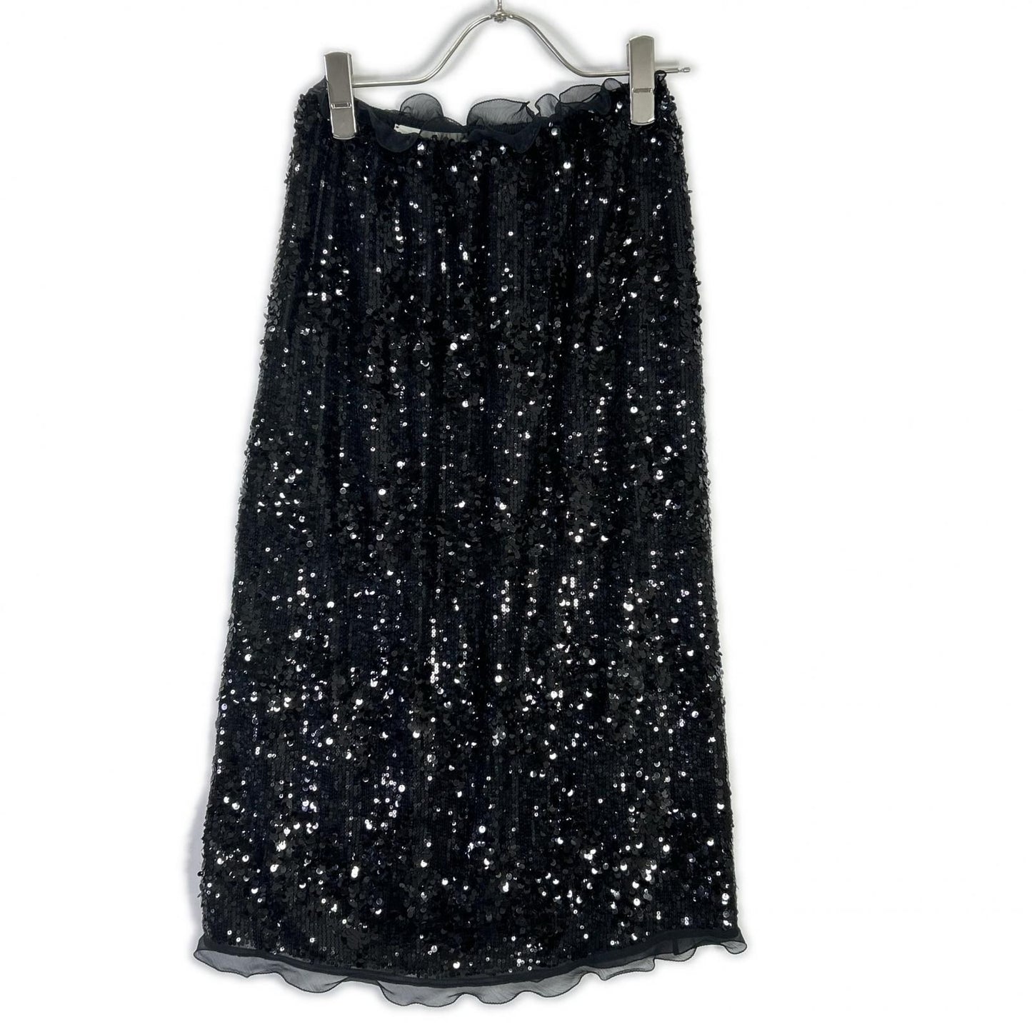 Fendi Black Sequin Skirt 36