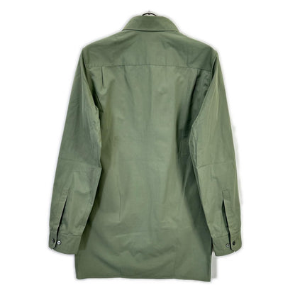 Miu Miu Khaki Cotton Poplin Square Shirt 36 — view 2