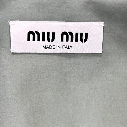 Miu Miu Khaki Cotton Poplin Square Shirt 36 — view 4