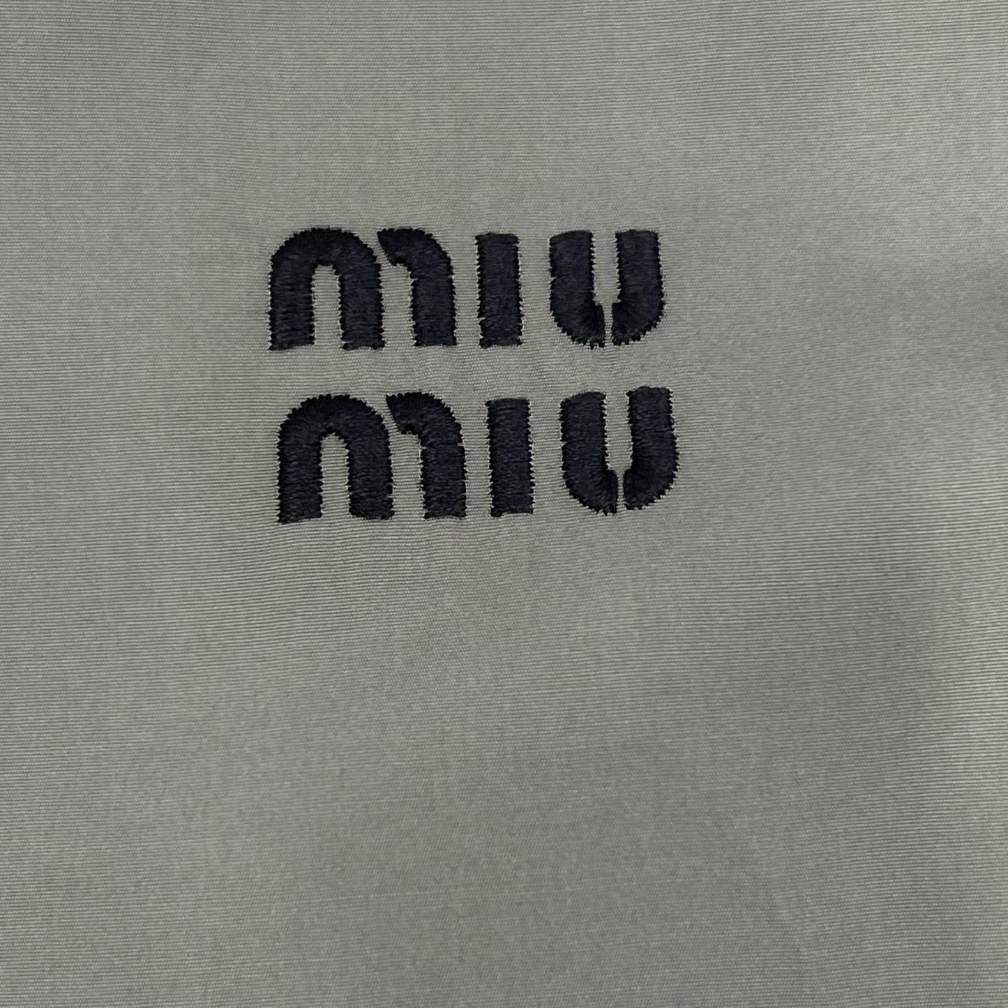 Miu Miu Khaki Cotton Poplin Square Shirt 36 — view 8