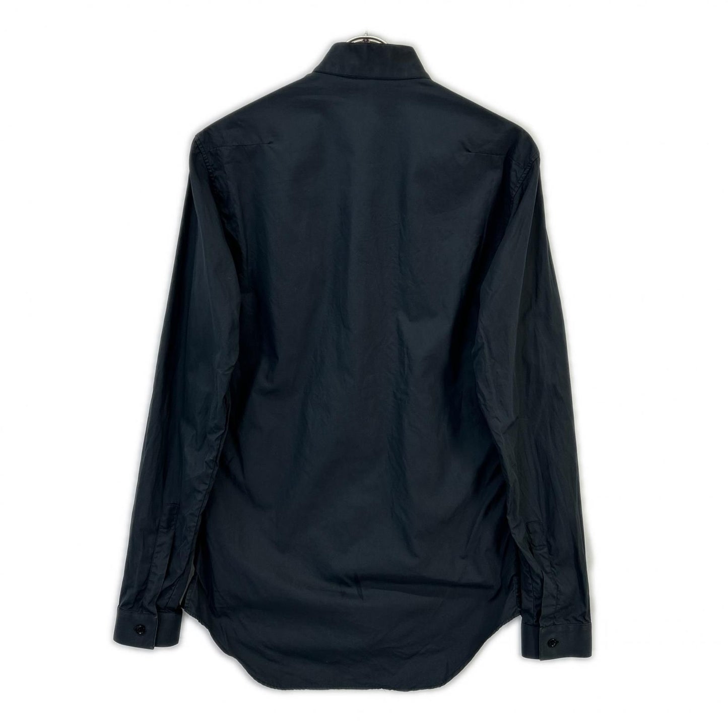 Dior Homme Navy Stand Collar Cotton Broad Dress Shirt 37 — view 2