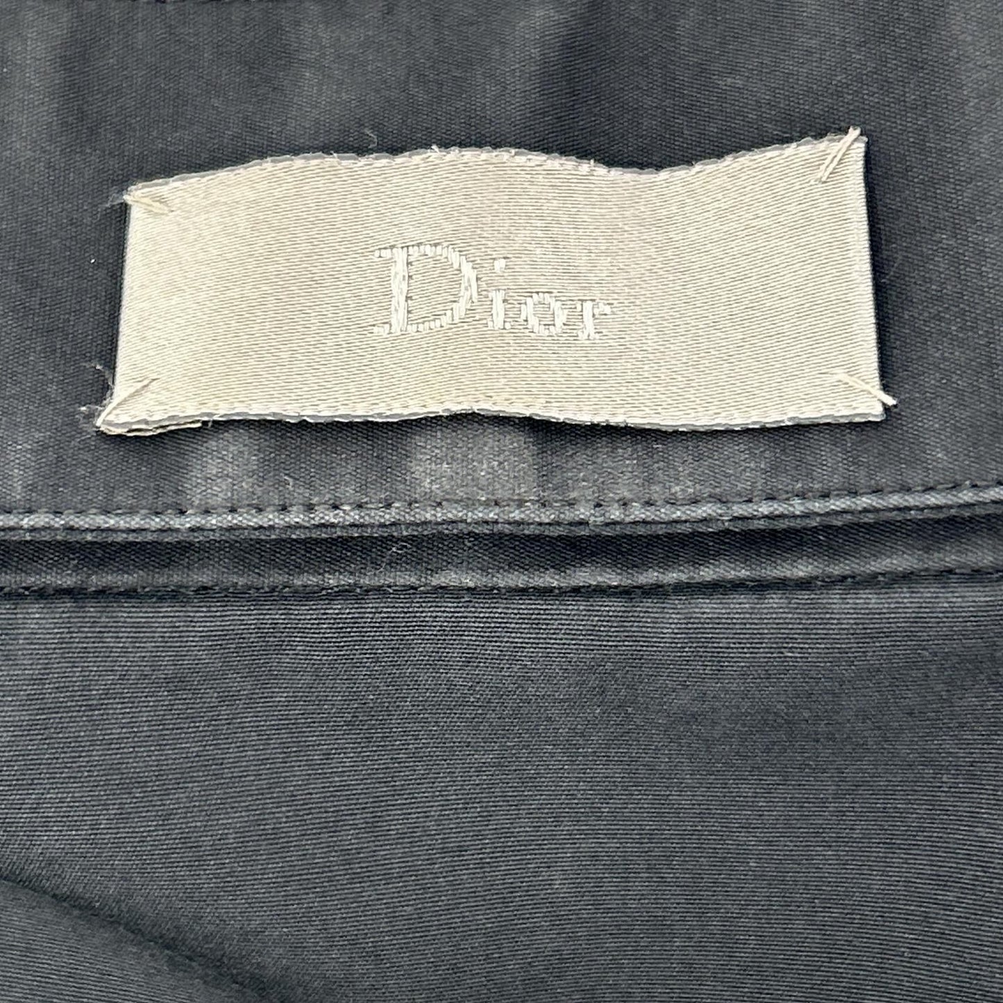 Dior Homme Navy Stand Collar Cotton Broad Dress Shirt 37 — view 4