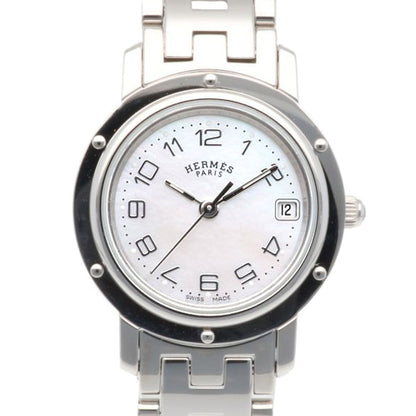 Hermes Clipper Watch Stainless Steel Quartz Overhauled