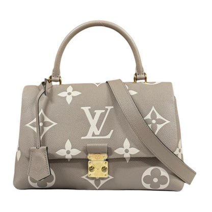 Louis Vuitton Madeleine MM Bicolor Monogram Empreinte Shoulder Bag Beige