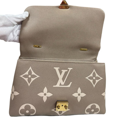 Louis Vuitton Madeleine MM Bicolor Monogram Empreinte Shoulder Bag Beige — view 8