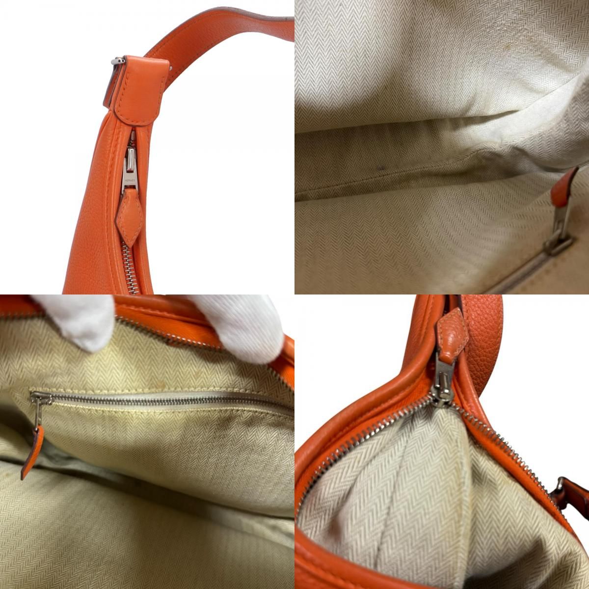 Hermes Gao Shoulder Bag Togo Orange — view 9