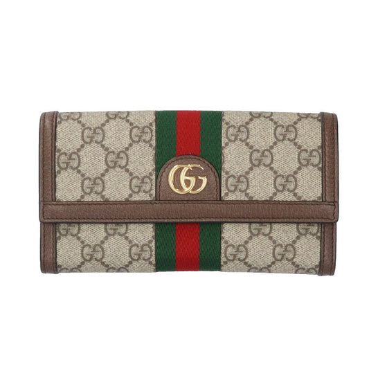 Gucci GG Continental Wallet Sherry Line Supreme Canvas