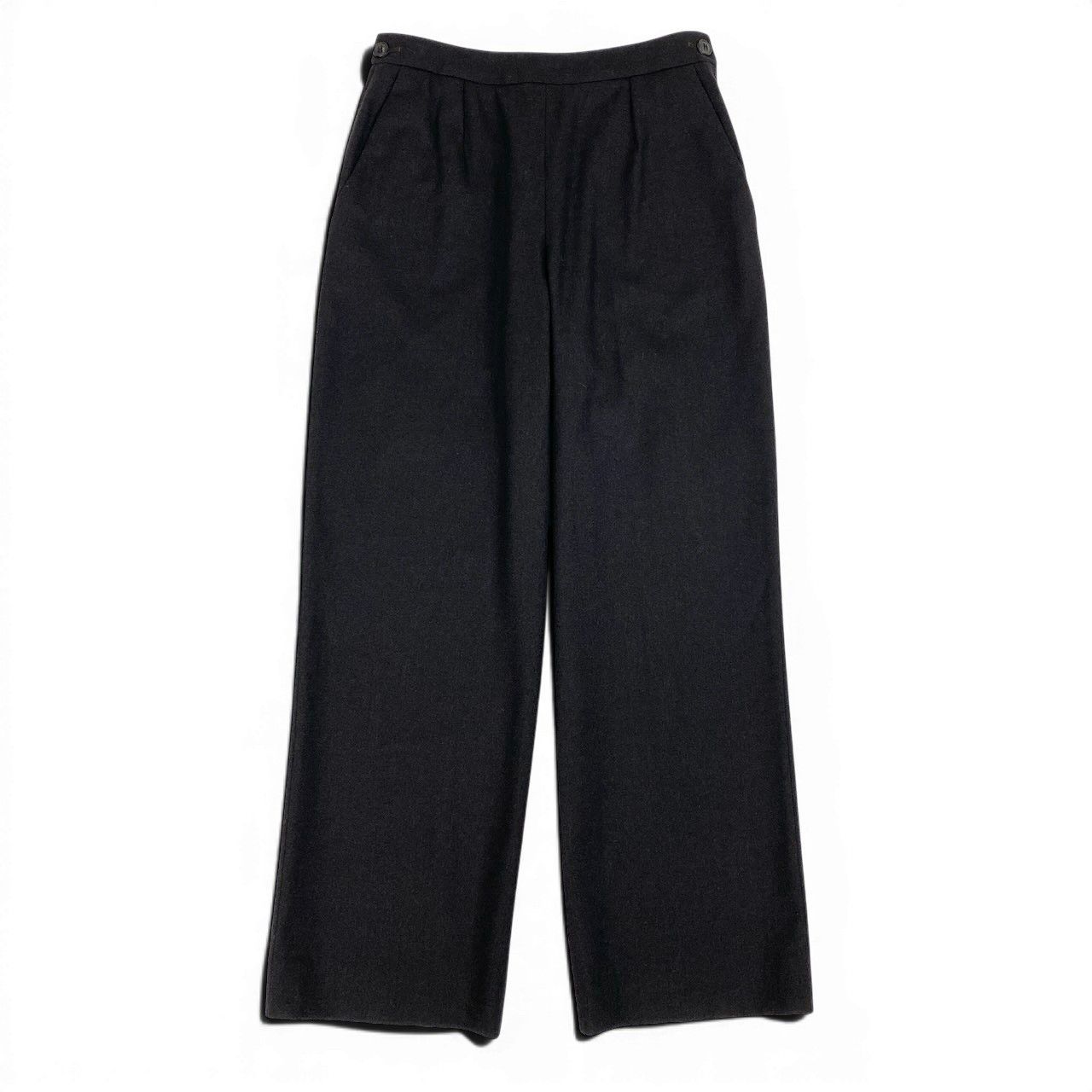 Hermes Martin Margiela Era Side Zip Wide Trousers Pants 36 Dark Brown Hemes
