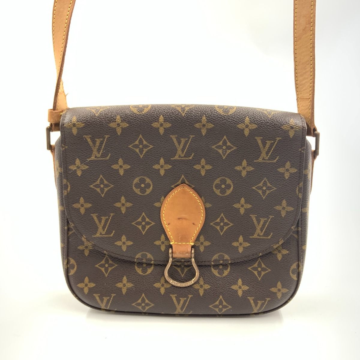 Louis Vuitton Monogram Saint Cloud Shoulder Bag Brown