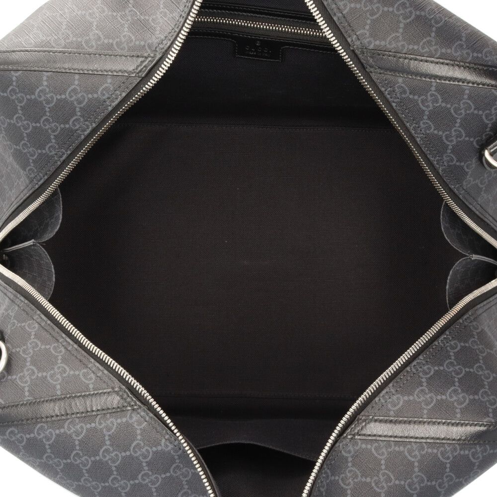 Gucci Interlocking Duffle Boston Bag GG Supreme Canvas Black — view 6