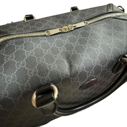 Gucci Interlocking Duffle Boston Bag GG Supreme Canvas Black — view 7