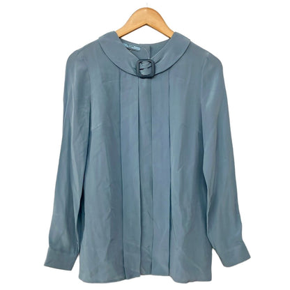 Prada Long Sleeve Shirt Blouse 38 Light Blue