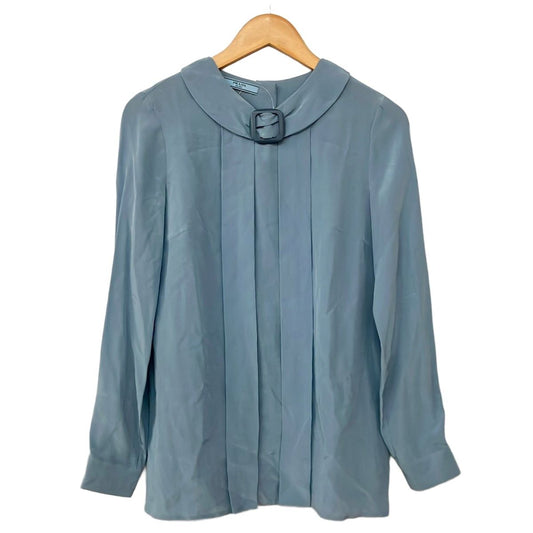 Prada Long Sleeve Shirt Blouse 38 Light Blue