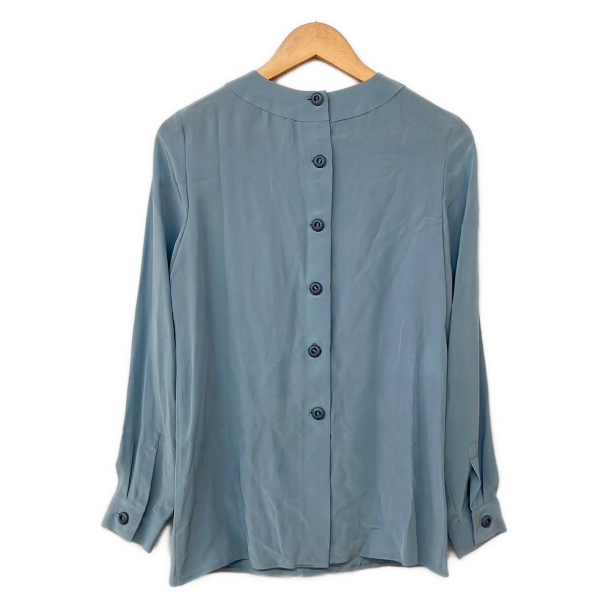 Prada Long Sleeve Shirt Blouse 38 Light Blue — view 2