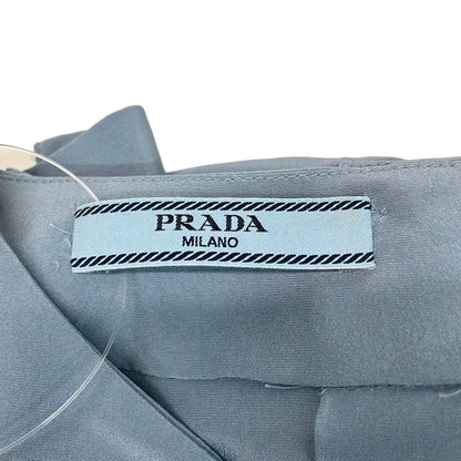 Prada Long Sleeve Shirt Blouse 38 Light Blue — view 3
