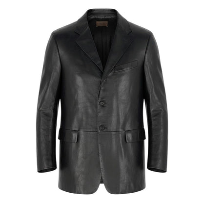 Loewe Leather Jacket Tailored 50 Black