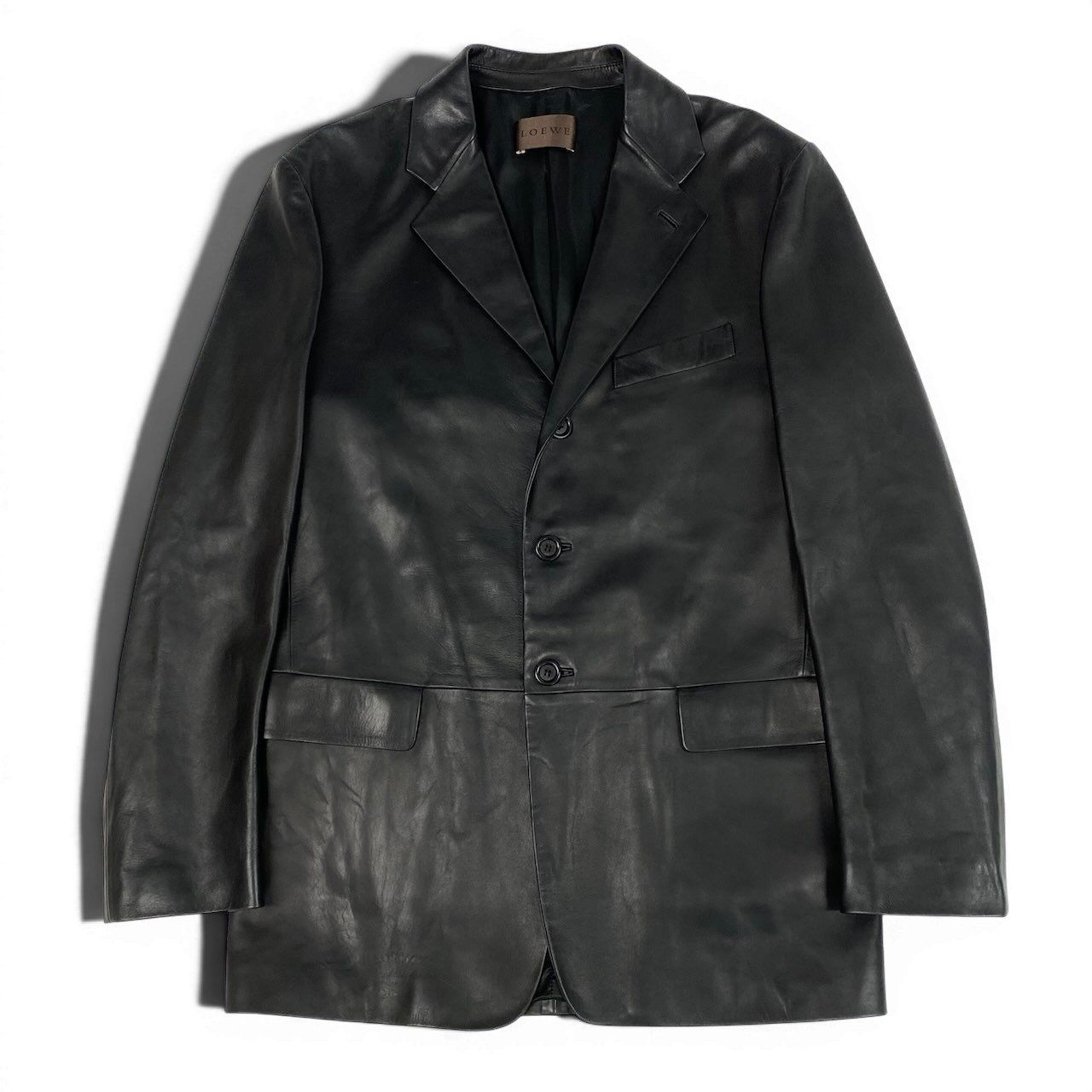 Loewe Leather Jacket Tailored 50 Black — view 2