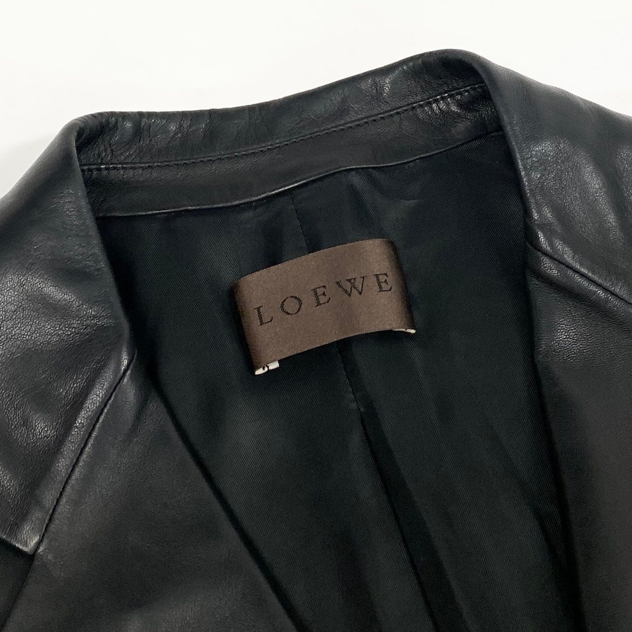 Loewe Leather Jacket Tailored 50 Black — view 8